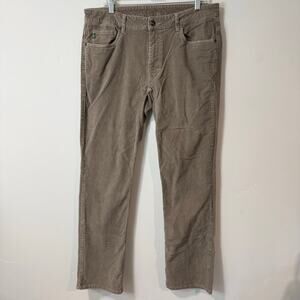 Stio Mens Rivet Cord Corduroy Pants Light Brown Straight Leg 35 Long Cotton